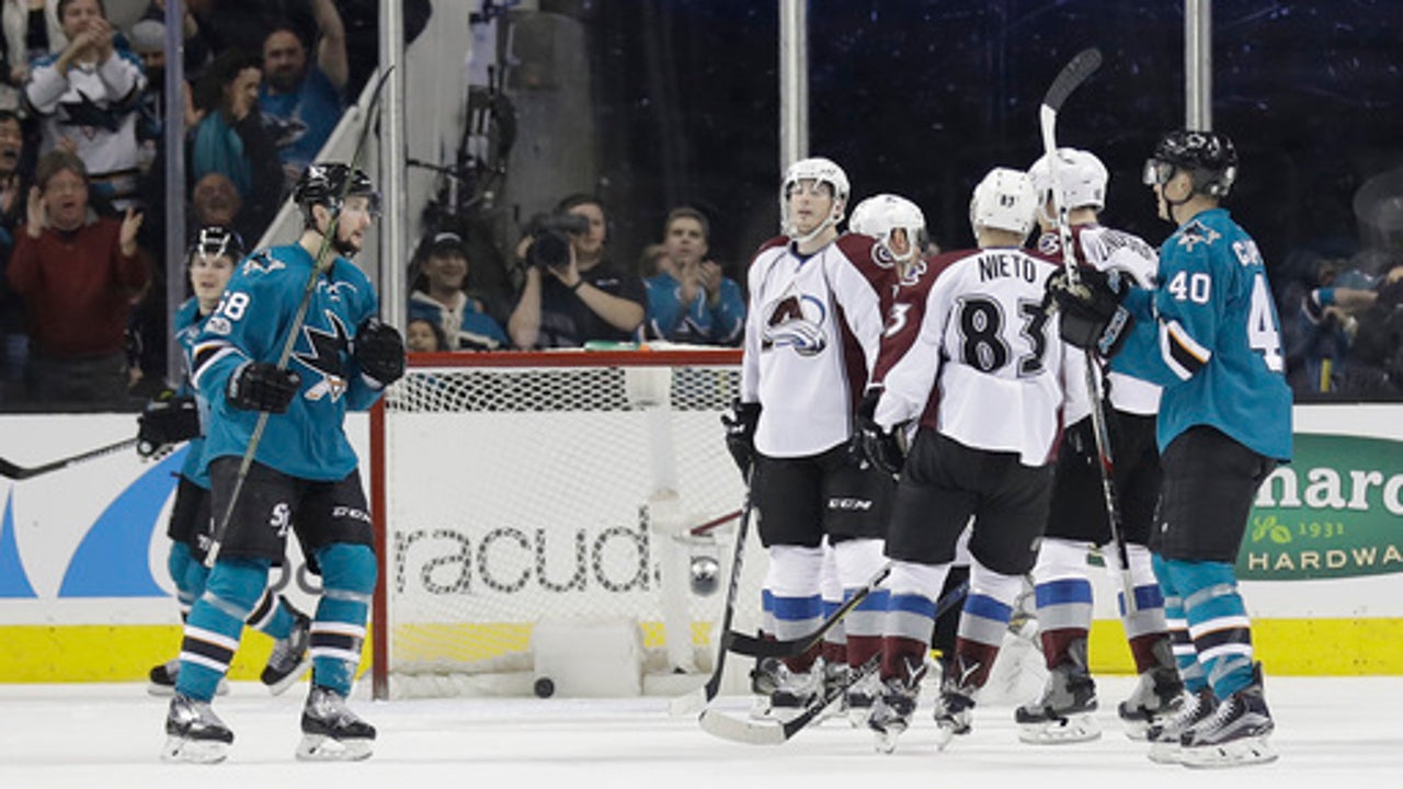 Schlemko's OT goal leads Sharks past Avalanche 3-2 (Jan 21, 2017)